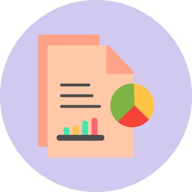 Basit rapor simgesi vektör illüstrasyonu