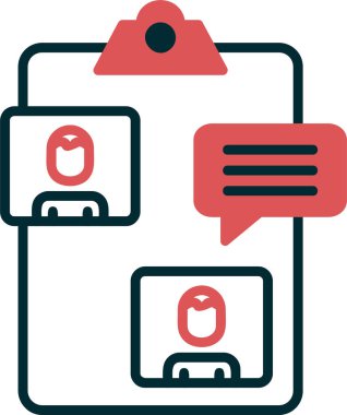 Kişi Listesi web simgesi vektör illüstrasyonu