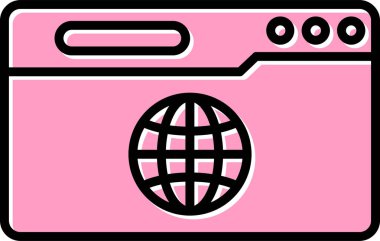 Web sitesi simgesi, vektör illüstrasyonu basit tasarım