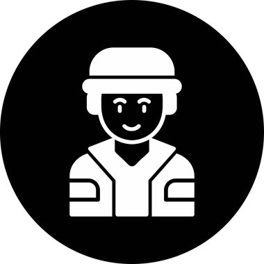 erkek avatar simge vektör çizim 