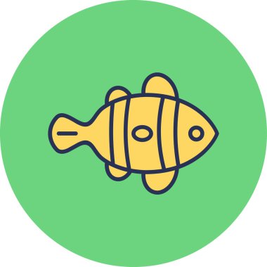 Palyaço balığı. Web simgesi basit illüstrasyon