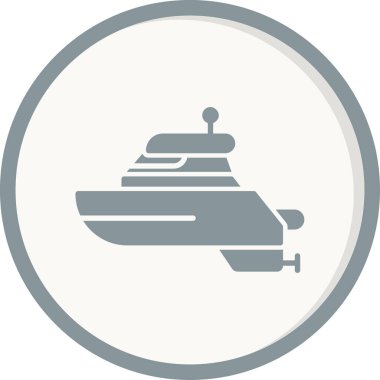 tekne gemisi deniz ikonu vektör çizimi
