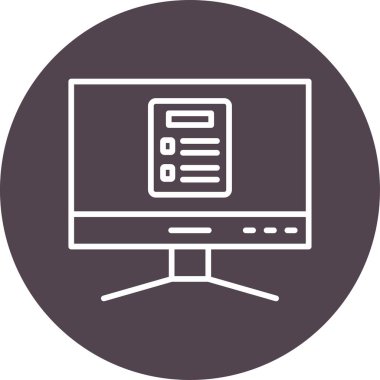 bilgisayar simgesi, vektör illüstrasyonu basit tasarım