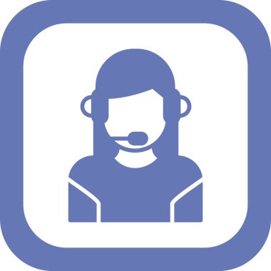 Müşteri hizmet vektör satırı simgesi