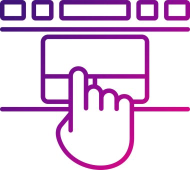 Touchpad simge vektör illüstrasyon tasarımı ile el