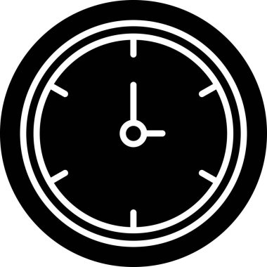 Saat web simgesi, vektör illüstrasyonu