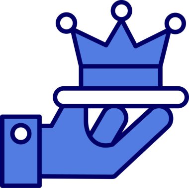 Taç ikonlu birinci sınıf sembol. vektör illüstrasyonu  