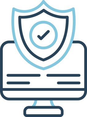 Web Güvenlik simgesi. Basit resimleme 