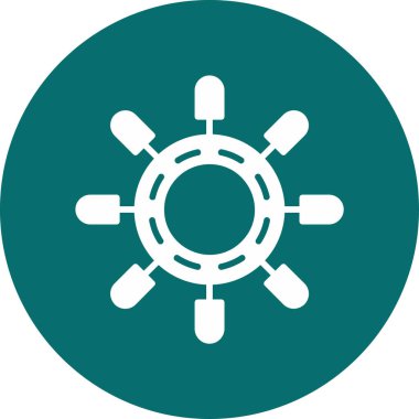 Dümen. Web simgesi basit illüstrasyon