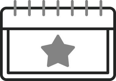 Takvim simgesi, vektör illüstrasyonu basit tasarım