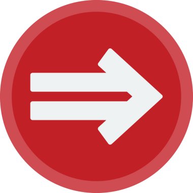 Sağ Ok simgesi, vektör illüstrasyonu 