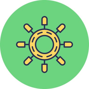 Dümen. Web simgesi basit illüstrasyon