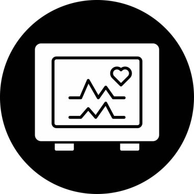 kalp atışı. Web simgesi basit illüstrasyon