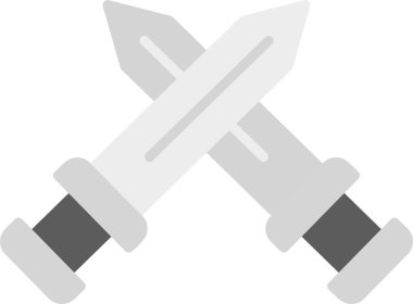 Çapraz kılıç simgesi vektör illüstrasyon 