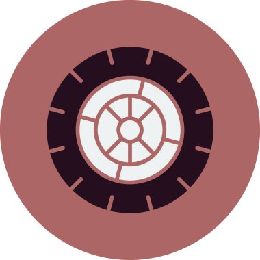 Tekerlek. Web simgesi basit illüstrasyon 