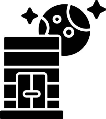 Gece Ay simgesi, vektör illüstrasyon tasarımı 