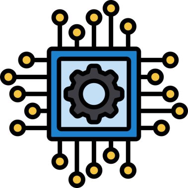 Çip simgesi vektör illüstrasyon tasarımı