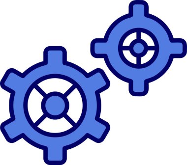 Düz dişli simge vektör çizim