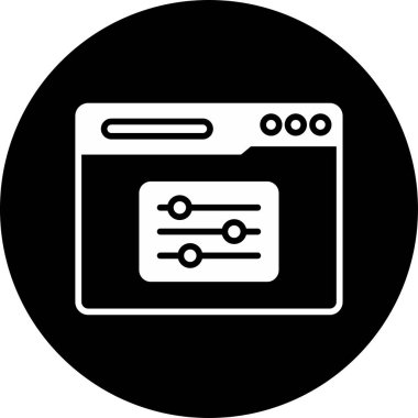 filtre ağ simgesi vektör illüstrasyonu