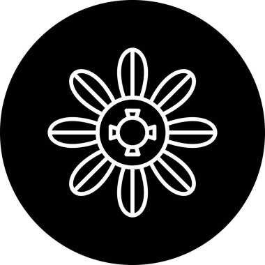 Yasemin çiçeği ikonu vektör illüstrasyonu