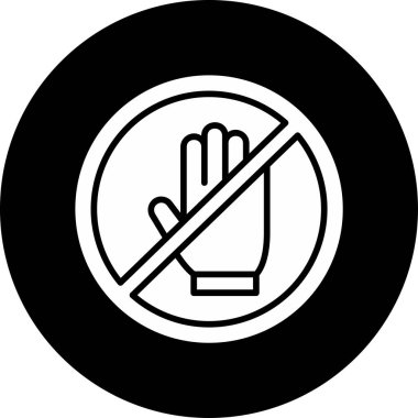 Basit dur işareti vektör simgesi