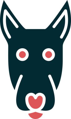 Bull Terrier köpek simgesi vektör illüstrasyonu