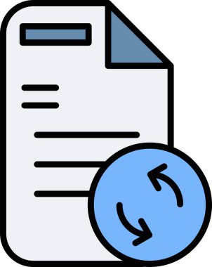 Minimalist bir dizaynda bir belge simgesinin vektör illüstrasyonu.