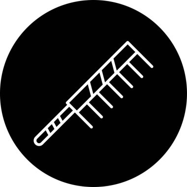 saç tarak ikonu vektör illüstrasyonu  