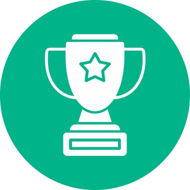 Kupa simgesi, vektör illüstrasyonu basit tasarım