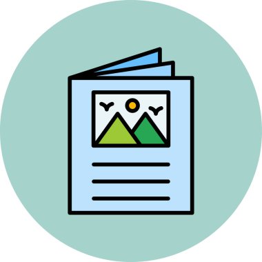 Broşür web simgesi. vektör illüstrasyonu