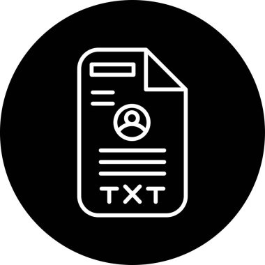 Kişisel dosya. Web simgesi basit illüstrasyon