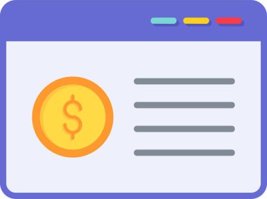 Banka Hesap simgesi vektör çizimi