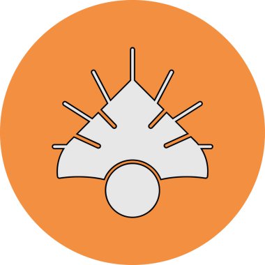 Fan Palm modern ikon vektör çizimi             