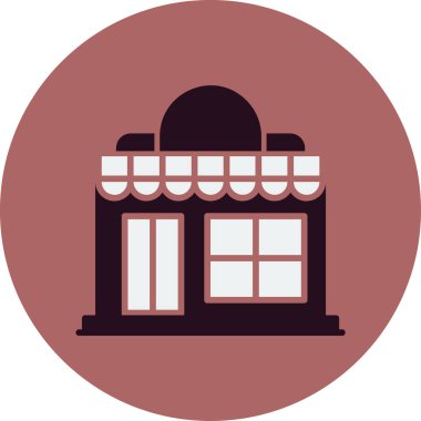 Dükkan. Web simgesi basit illüstrasyon