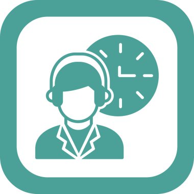 operatör düz simge, vektör, illüstrasyon