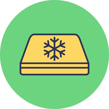 Hava serin. Web simgesi vektör illüstrasyonu