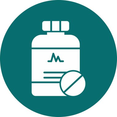 Nitrogliserin tıbbi simgesinin vektör çizimi              