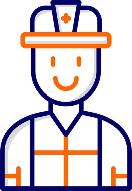 İtfaiyeci. Web simgesi basit illüstrasyon