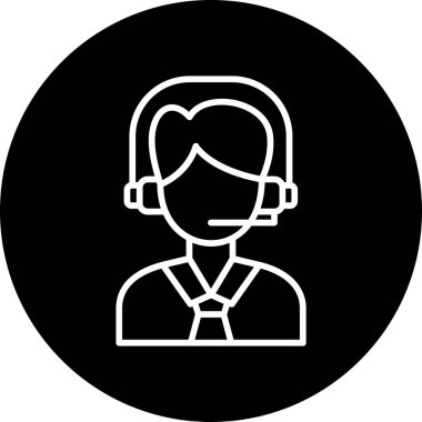 Müşteri hizmet vektör satırı simgesi