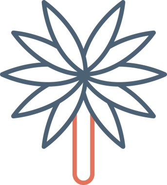 Örümcek Bitkisi simgesinin vektör çizimi