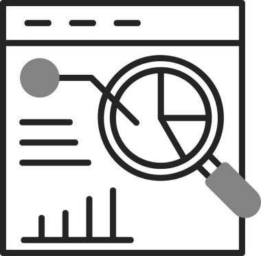 İstatistiksel Analiz simgesi vektör çizimi