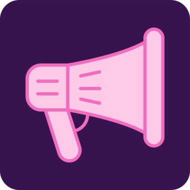 Megafon. Web simgesi basit illüstrasyon 