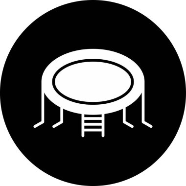 trambolin ikon vektör çizimi  