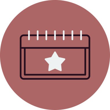 Takvim simgesi, vektör illüstrasyonu basit tasarım