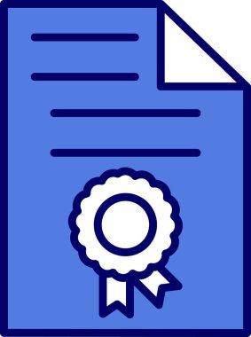 Sertifika. Web simgesi basit illüstrasyon 