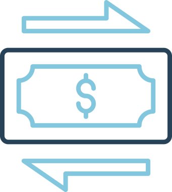 Değiş tokuş Web simgesi basit illüstrasyon