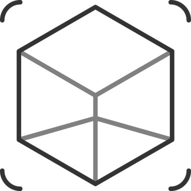 Küp. Web simgesi basit illüstrasyon