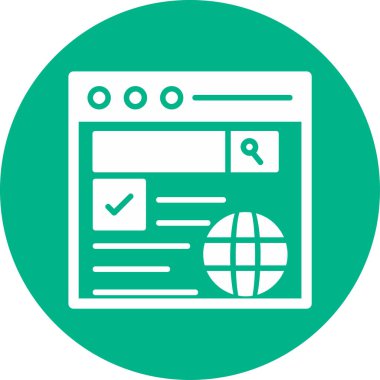 Web tarayıcı simgesi, vektör illüstrasyonu