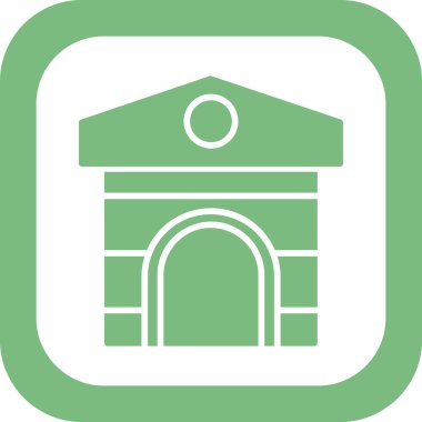 Hayvan barınağı web simgesi, basit vektör illüstrasyonu