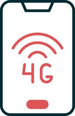 4G Internet. Web simgesi basit illüstrasyon